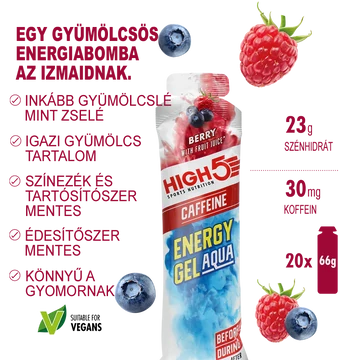 High5 Energy Gel Aqua Coffeine Berry 66g