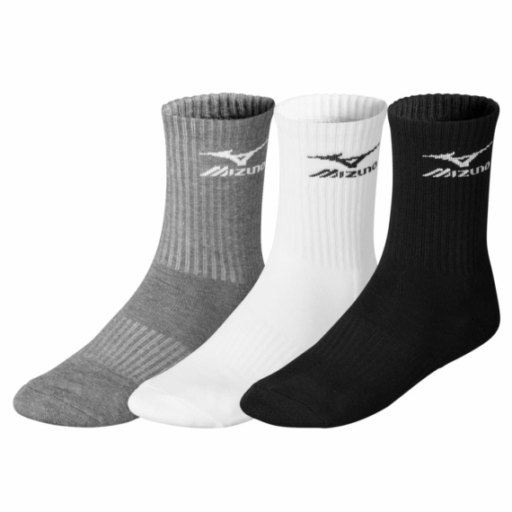 Mizuno Traning 3P Socks/Zokni (3 pár) White/Black/Melange
