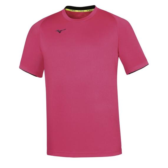 MIZUNO Core Short Sleeve Tee/Pink Fluo/Navy/Férfi
