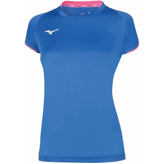 MIZUNO Core Short Sleeve Tee/Royal/Pink Fluo/ Női